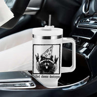 Vintage Raccoon Tumbler With Handle Retro Silly Trash Panda Meme - Wonder Print Shop