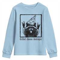 Vintage Raccoon Youth Sweatshirt Retro Silly Trash Panda Meme - Wonder Print Shop