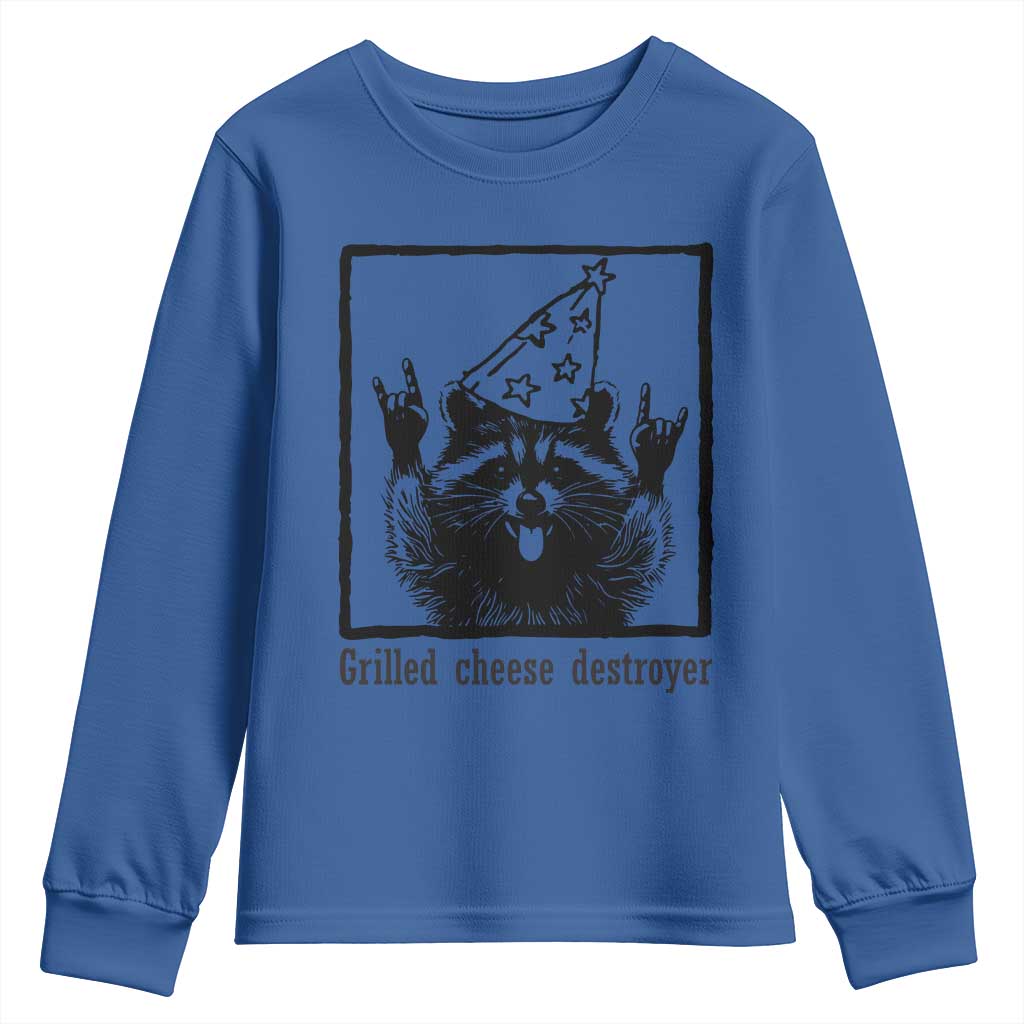 Vintage Raccoon Youth Sweatshirt Retro Silly Trash Panda Meme - Wonder Print Shop