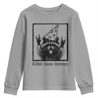 Vintage Raccoon Youth Sweatshirt Retro Silly Trash Panda Meme - Wonder Print Shop