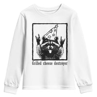 Vintage Raccoon Youth Sweatshirt Retro Silly Trash Panda Meme - Wonder Print Shop