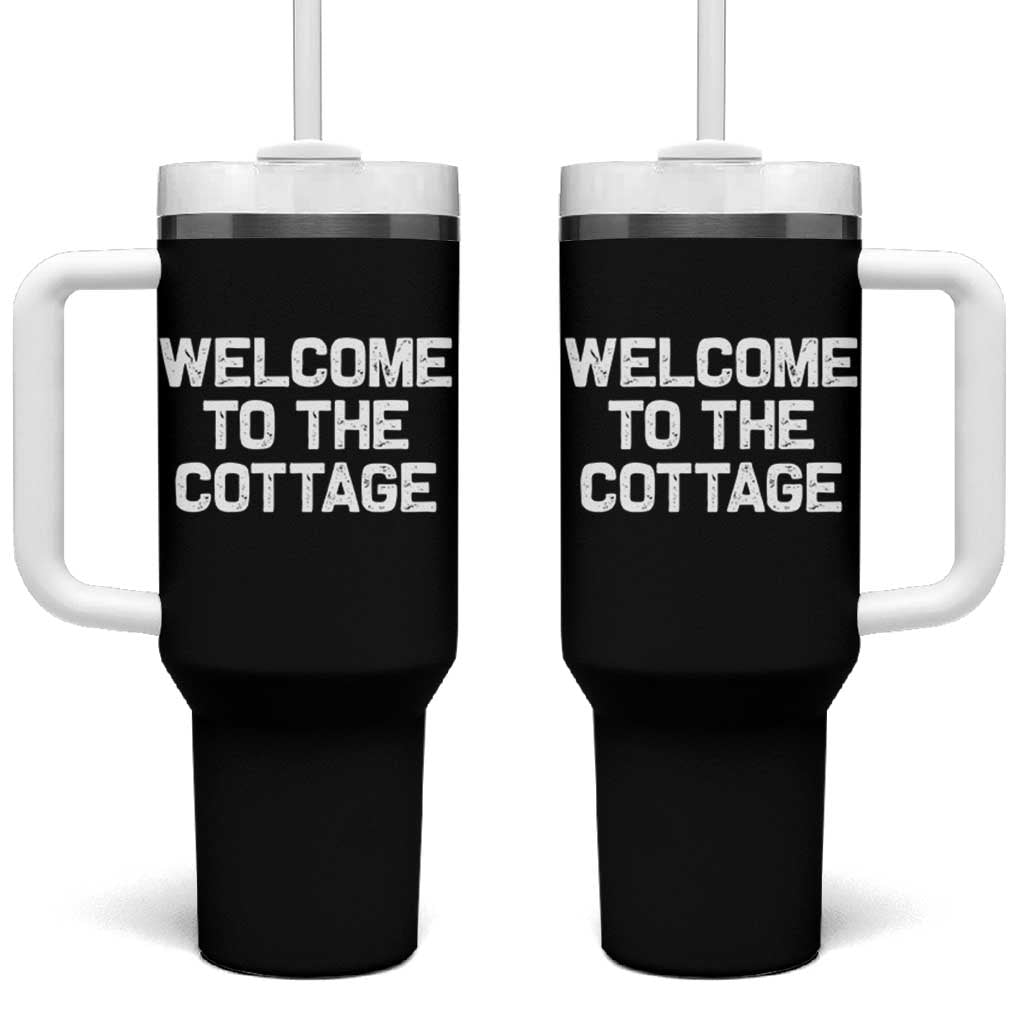 Welcome To The Cottage Tumbler With Handle