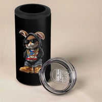 Bunny Puerto Rican Flag 4 in 1 Can Cooler Tumbler Puerto Rican Taino Boricua Vibes