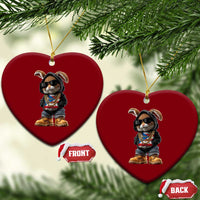 Bunny Puerto Rican Flag Ceramic Ornament Puerto Rican Taino Boricua Vibes