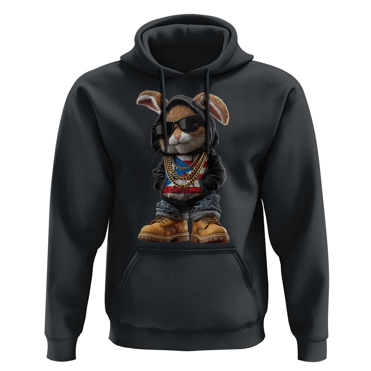 Bunny Puerto Rican Flag Hoodie Puerto Rican Taino Boricua Vibes