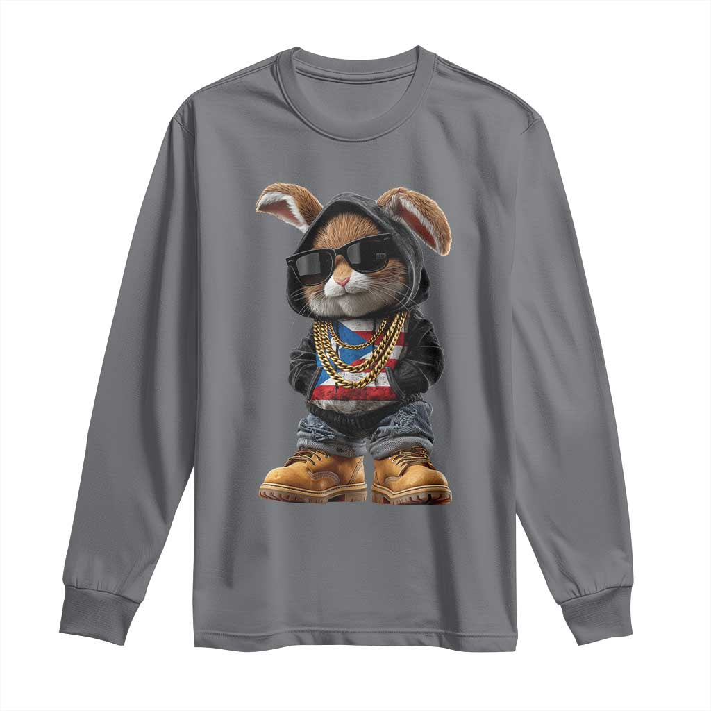 Bunny Puerto Rican Flag Long Sleeve Shirt Puerto Rican Taino Boricua Vibes