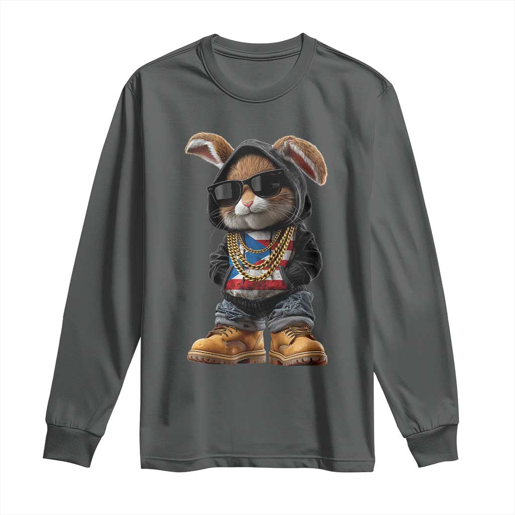 Bunny Puerto Rican Flag Long Sleeve Shirt Puerto Rican Taino Boricua Vibes