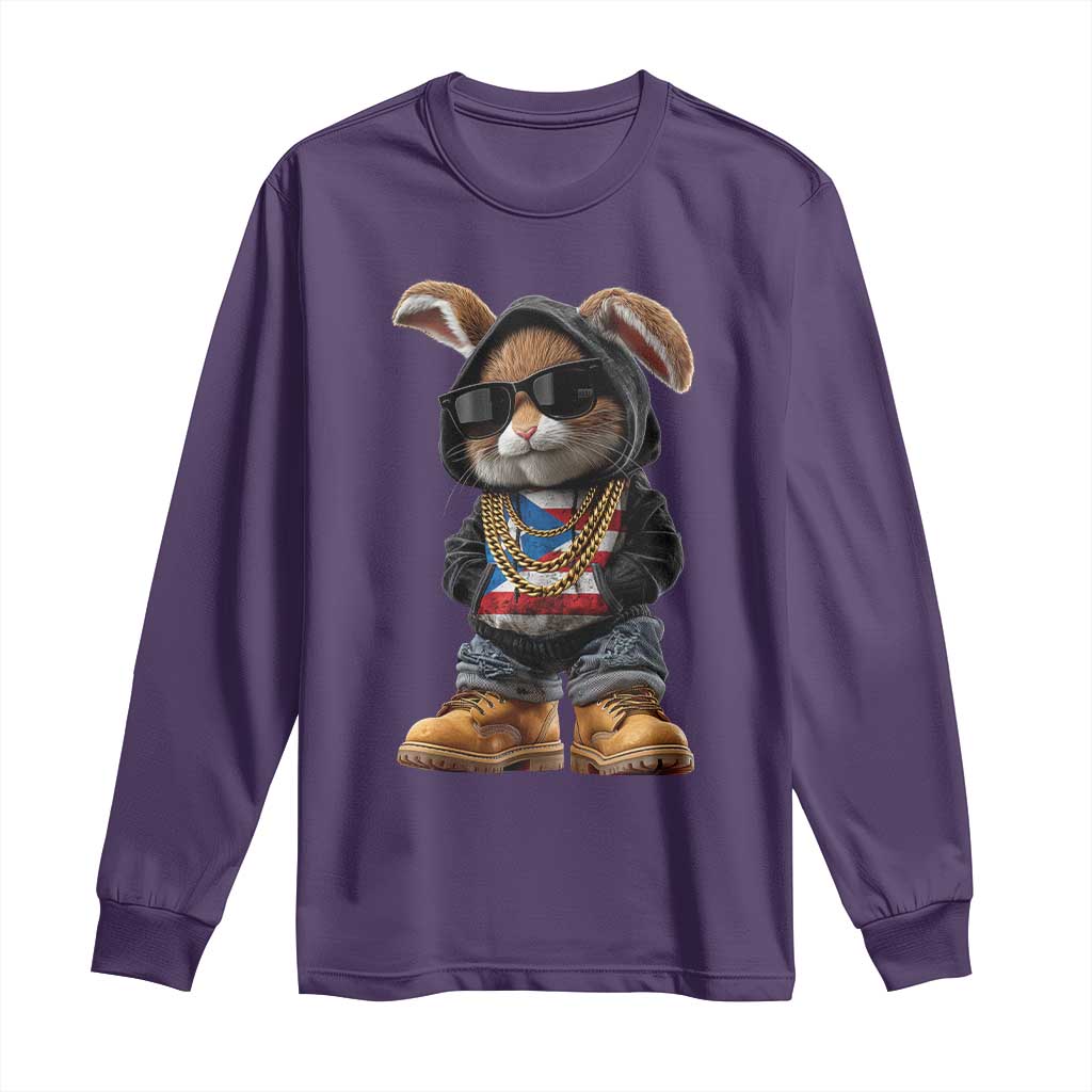 Bunny Puerto Rican Flag Long Sleeve Shirt Puerto Rican Taino Boricua Vibes