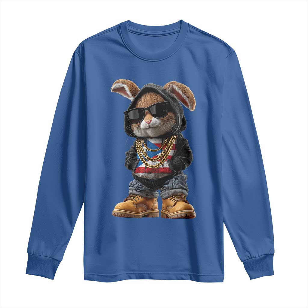 Bunny Puerto Rican Flag Long Sleeve Shirt Puerto Rican Taino Boricua Vibes