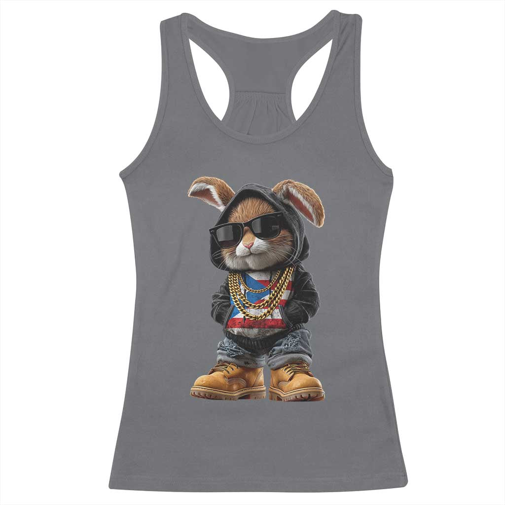 Bunny Puerto Rican Flag Racerback Tank Top Puerto Rican Taino Boricua Vibes