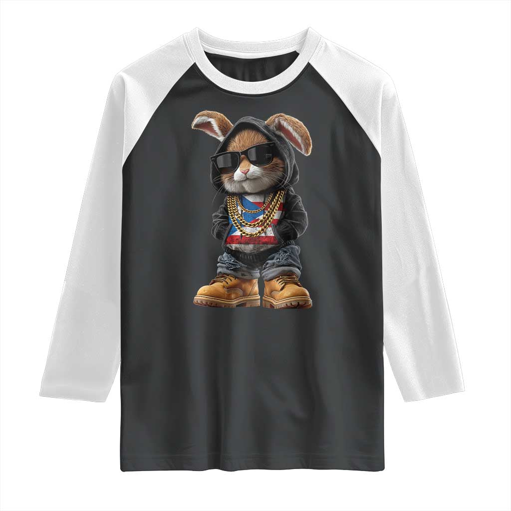 Bunny Puerto Rican Flag Raglan Shirt Puerto Rican Taino Boricua Vibes