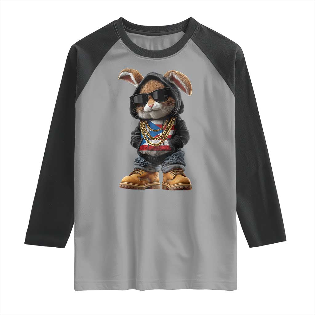 Bunny Puerto Rican Flag Raglan Shirt Puerto Rican Taino Boricua Vibes