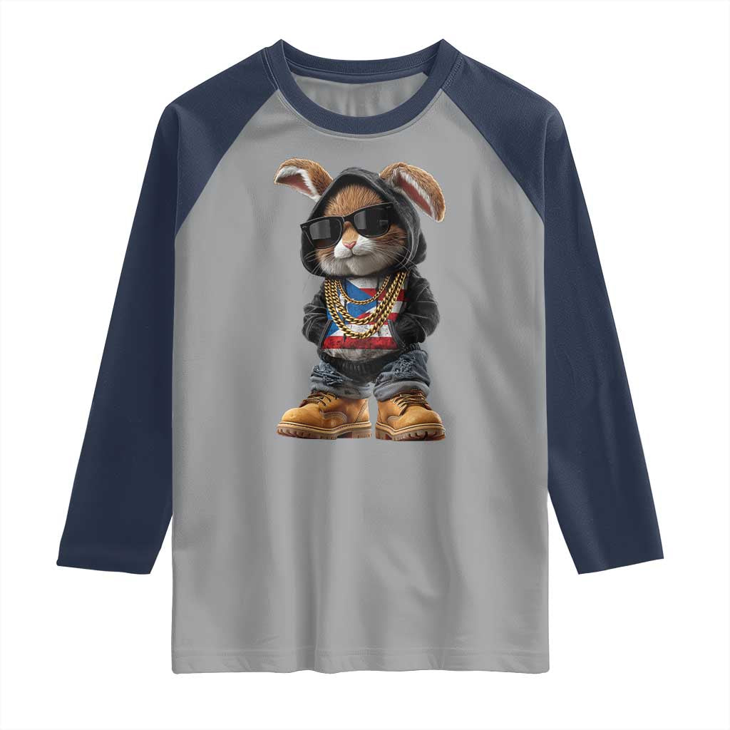 Bunny Puerto Rican Flag Raglan Shirt Puerto Rican Taino Boricua Vibes
