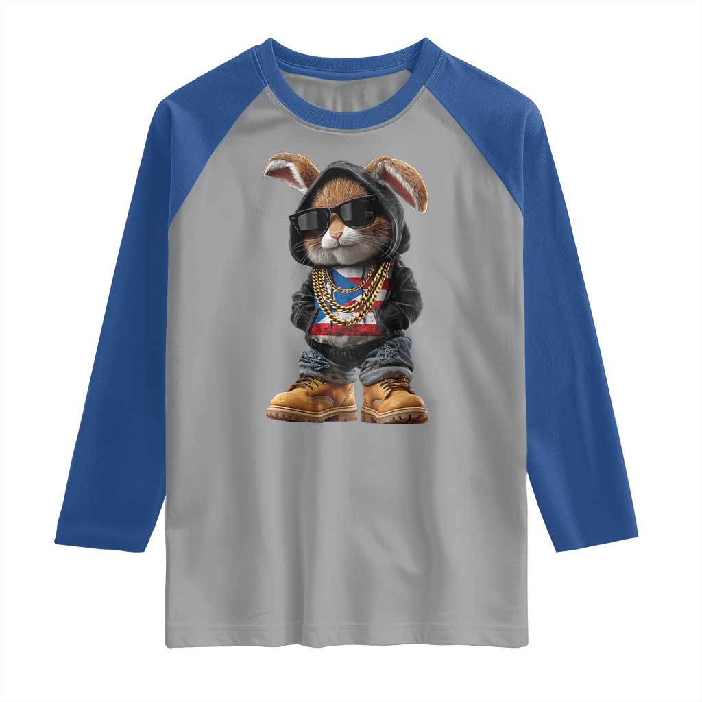Bunny Puerto Rican Flag Raglan Shirt Puerto Rican Taino Boricua Vibes