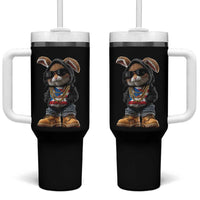 Bunny Puerto Rican Flag Tumbler With Handle Puerto Rican Taino Boricua Vibes