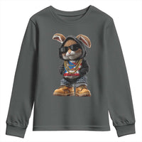 Bunny Puerto Rican Flag Youth Sweatshirt Puerto Rican Taino Boricua Vibes