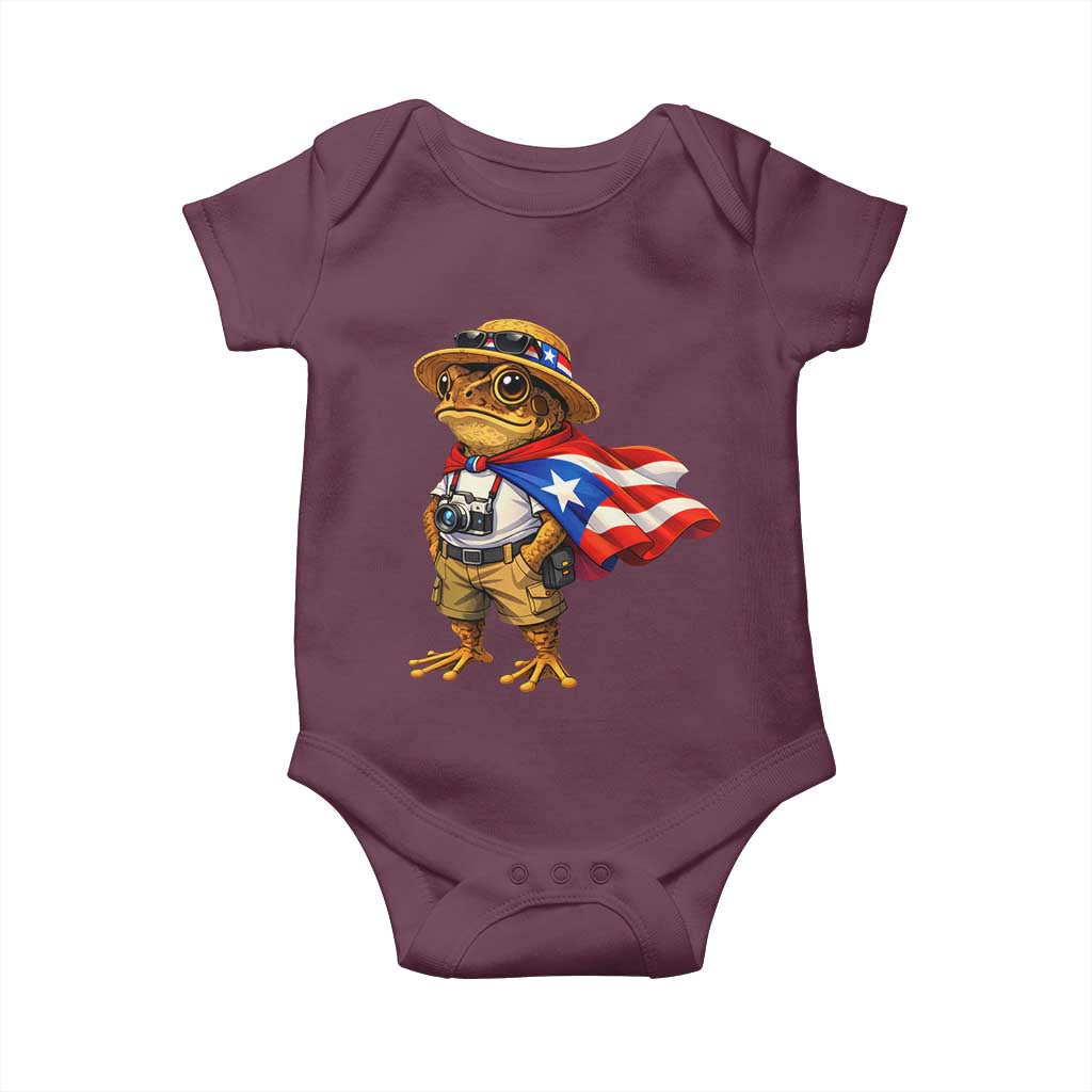 Coqui Frog Puerto Rico Flag Baby Onesie Puerto Rican Taino Boricua Vibes