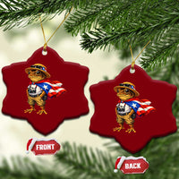 Coqui Frog Puerto Rico Flag Ceramic Ornament Puerto Rican Taino Boricua Vibes