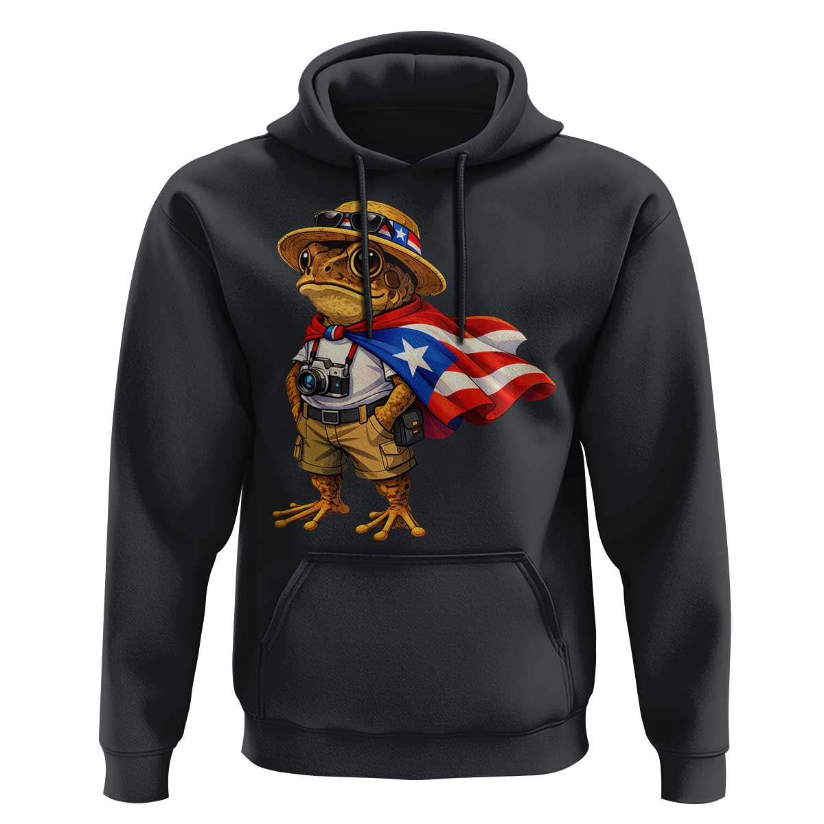 Coqui Frog Puerto Rico Flag Hoodie Puerto Rican Taino Boricua Vibes