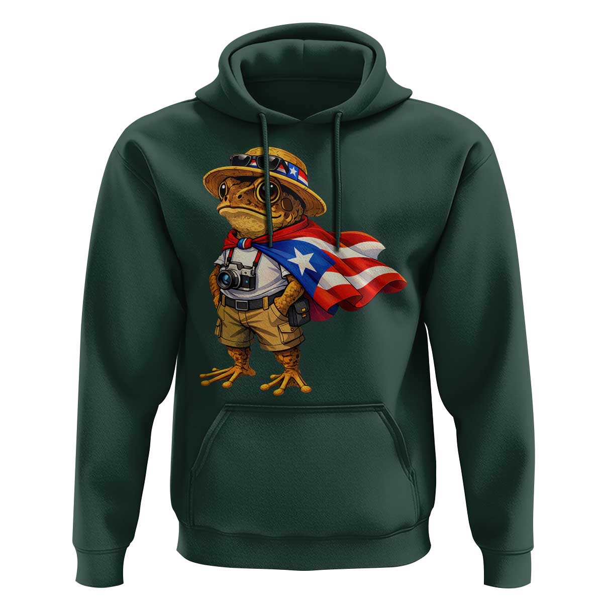 Coqui Frog Puerto Rico Flag Hoodie Puerto Rican Taino Boricua Vibes