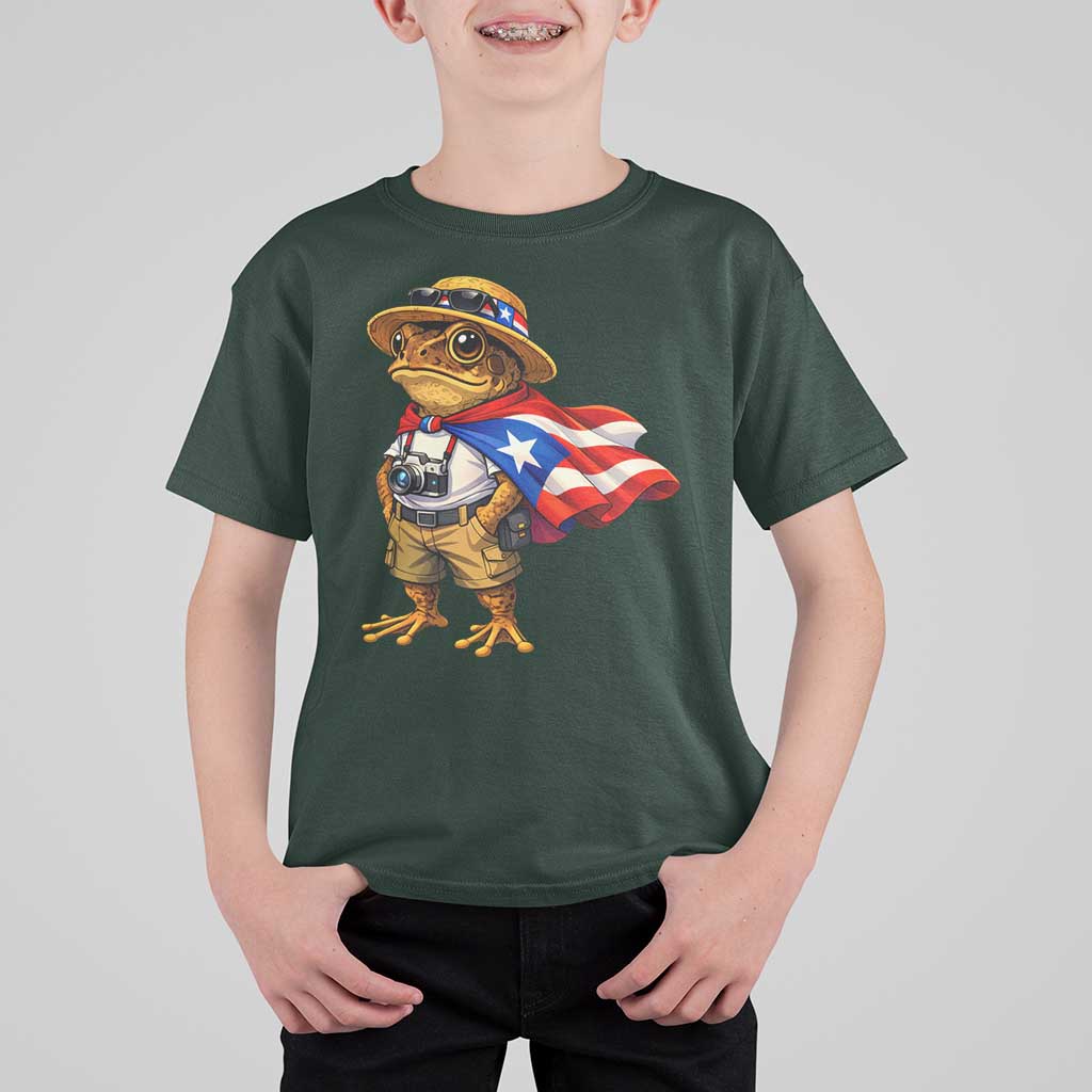 Coqui Frog Puerto Rico Flag T Shirt For Kid Puerto Rican Taino Boricua Vibes
