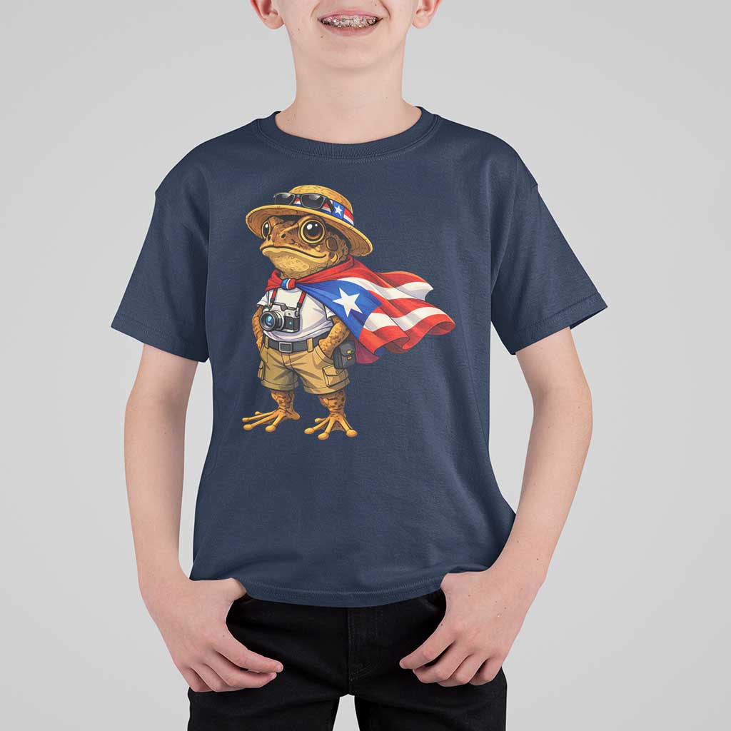 Coqui Frog Puerto Rico Flag T Shirt For Kid Puerto Rican Taino Boricua Vibes