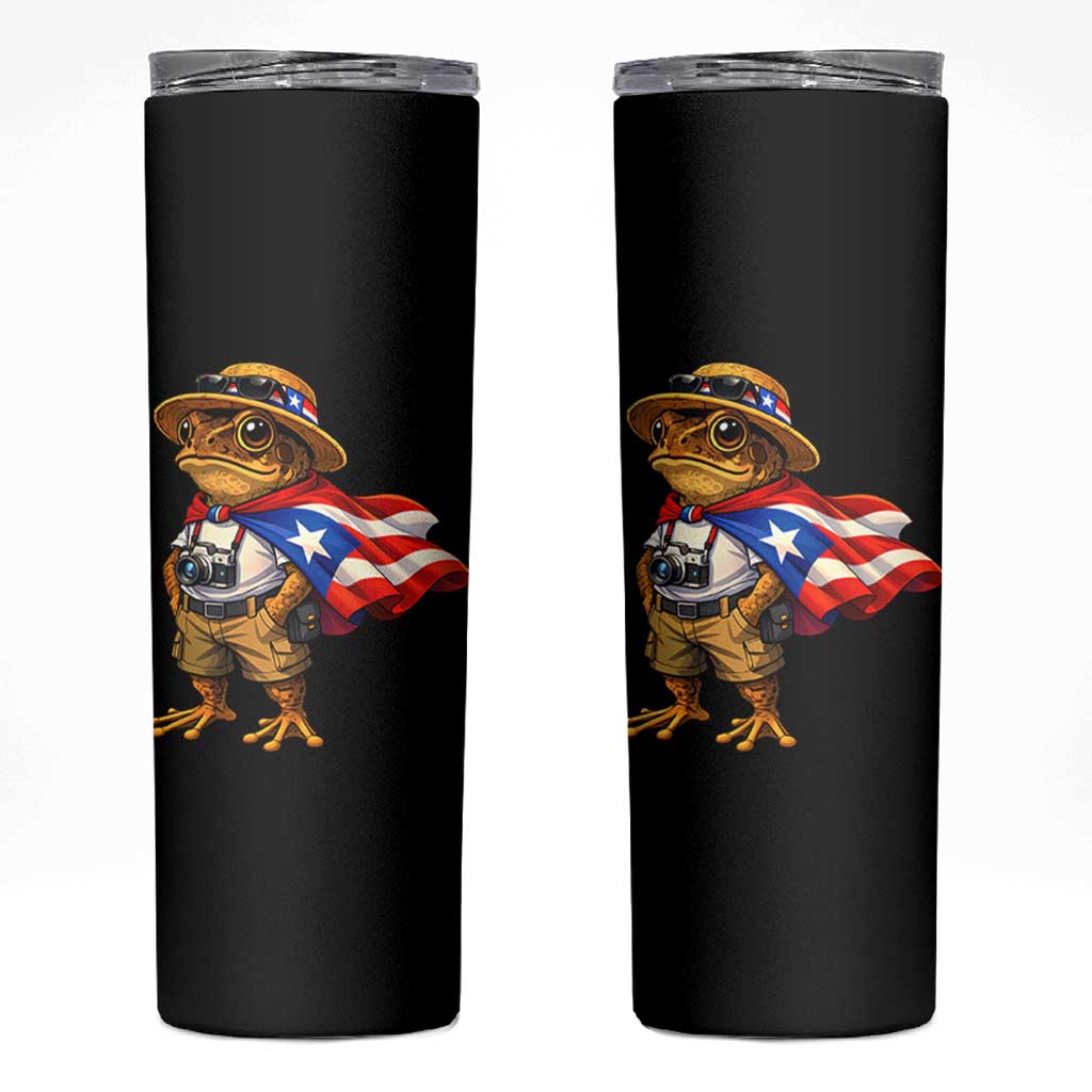 Coqui Frog Puerto Rico Flag Skinny Tumbler Puerto Rican Taino Boricua Vibes