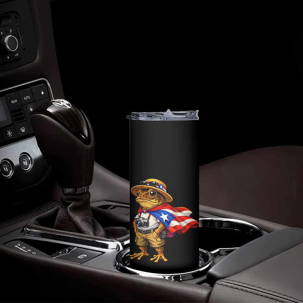Coqui Frog Puerto Rico Flag Skinny Tumbler Puerto Rican Taino Boricua Vibes