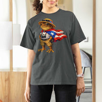 Coqui Frog Puerto Rico Flag T Shirt For Women Puerto Rican Taino Boricua Vibes