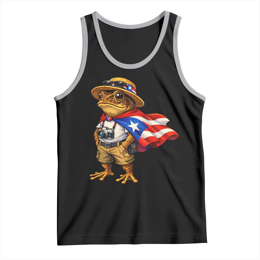 Coqui Frog Puerto Rico Flag Tank Top Puerto Rican Taino Boricua Vibes