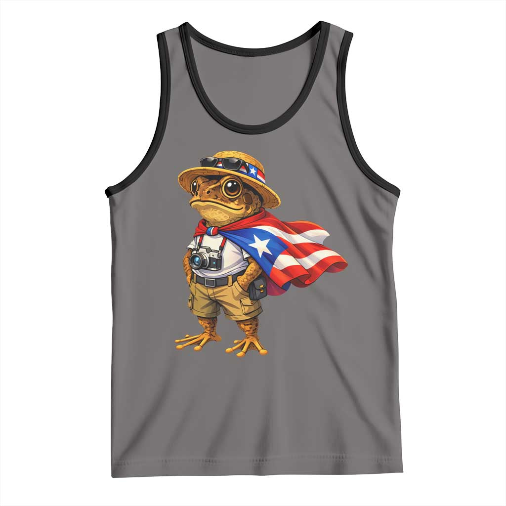 Coqui Frog Puerto Rico Flag Tank Top Puerto Rican Taino Boricua Vibes