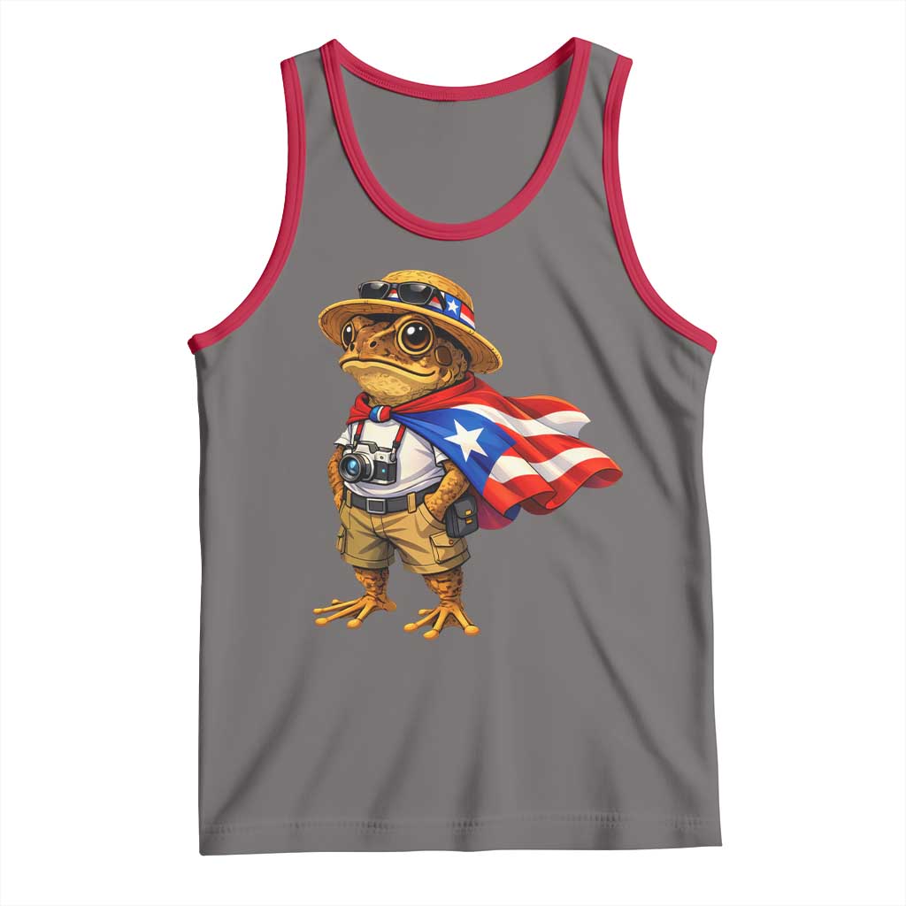 Coqui Frog Puerto Rico Flag Tank Top Puerto Rican Taino Boricua Vibes