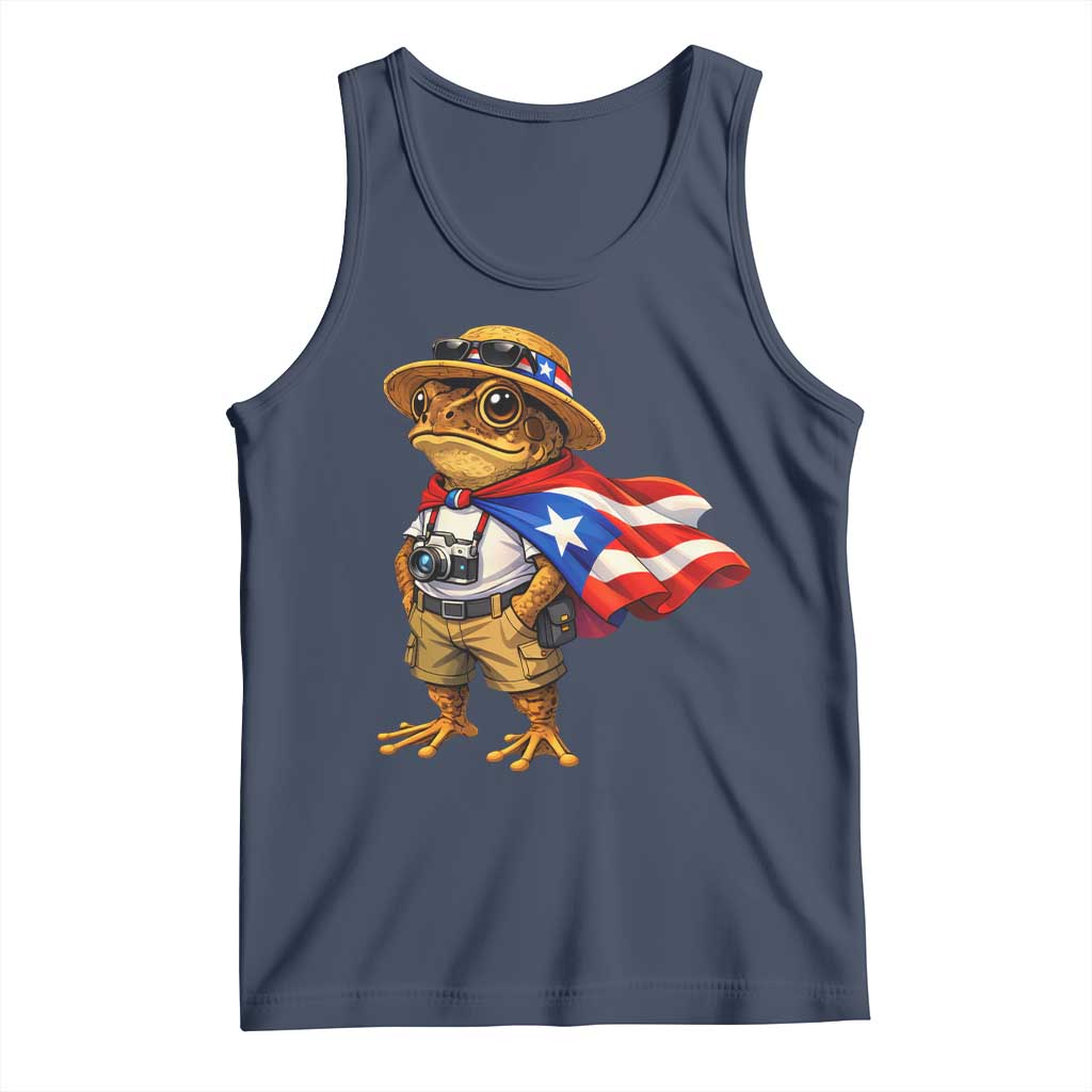 Coqui Frog Puerto Rico Flag Tank Top Puerto Rican Taino Boricua Vibes