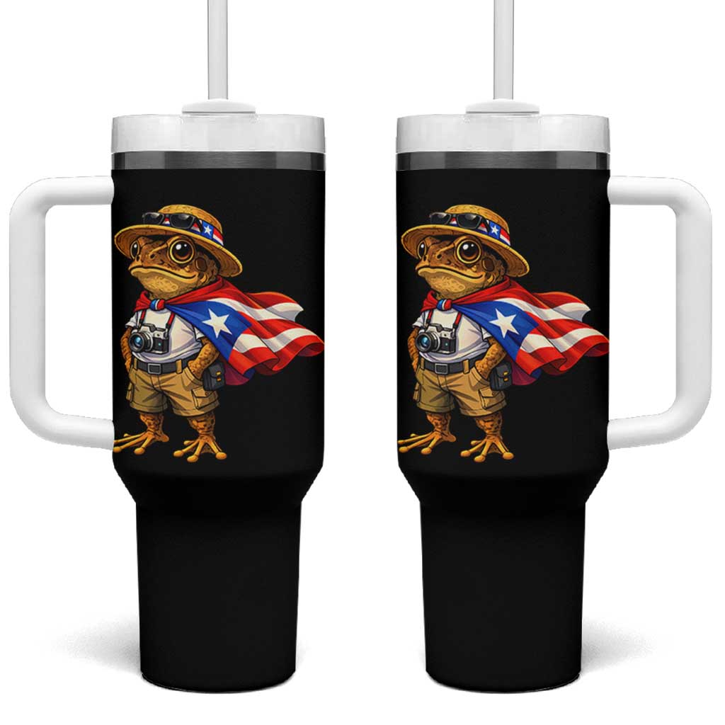 Coqui Frog Puerto Rico Flag Tumbler With Handle Puerto Rican Taino Boricua Vibes