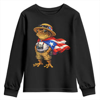 Coqui Frog Puerto Rico Flag Youth Sweatshirt Puerto Rican Taino Boricua Vibes