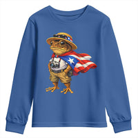 Coqui Frog Puerto Rico Flag Youth Sweatshirt Puerto Rican Taino Boricua Vibes