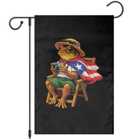 Funny Coqui Frog Puerto Rico Flag Garden Flag Puerto Rican Taino Boricua Hispanic