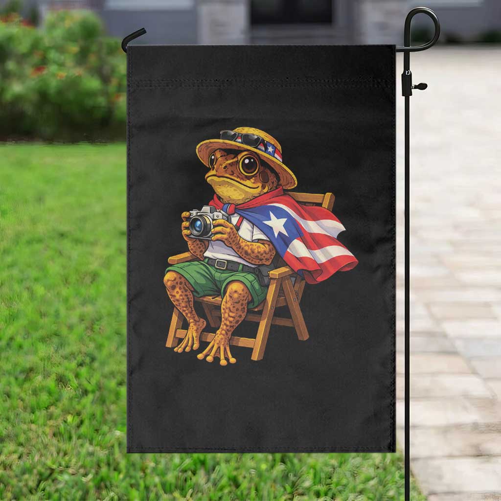 Funny Coqui Frog Puerto Rico Flag Garden Flag Puerto Rican Taino Boricua Hispanic