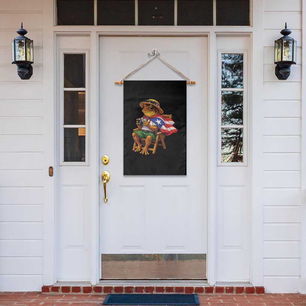 Funny Coqui Frog Puerto Rico Flag Garden Flag Puerto Rican Taino Boricua Hispanic