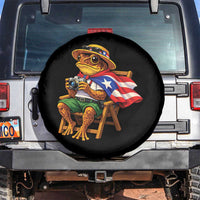 Funny Coqui Frog Puerto Rico Flag Spare Tire Cover Puerto Rican Taino Boricua Hispanic