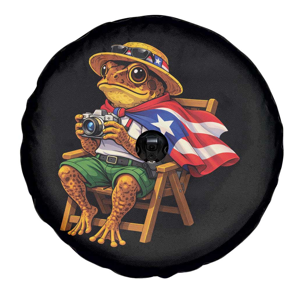 Funny Coqui Frog Puerto Rico Flag Spare Tire Cover Puerto Rican Taino Boricua Hispanic