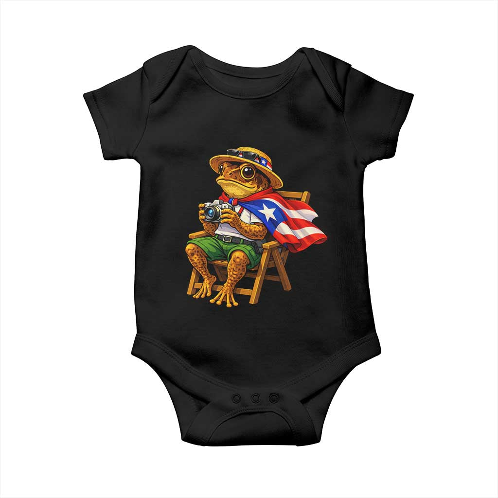 Funny Coqui Frog Puerto Rico Flag Baby Onesie Puerto Rican Taino Boricua Hispanic