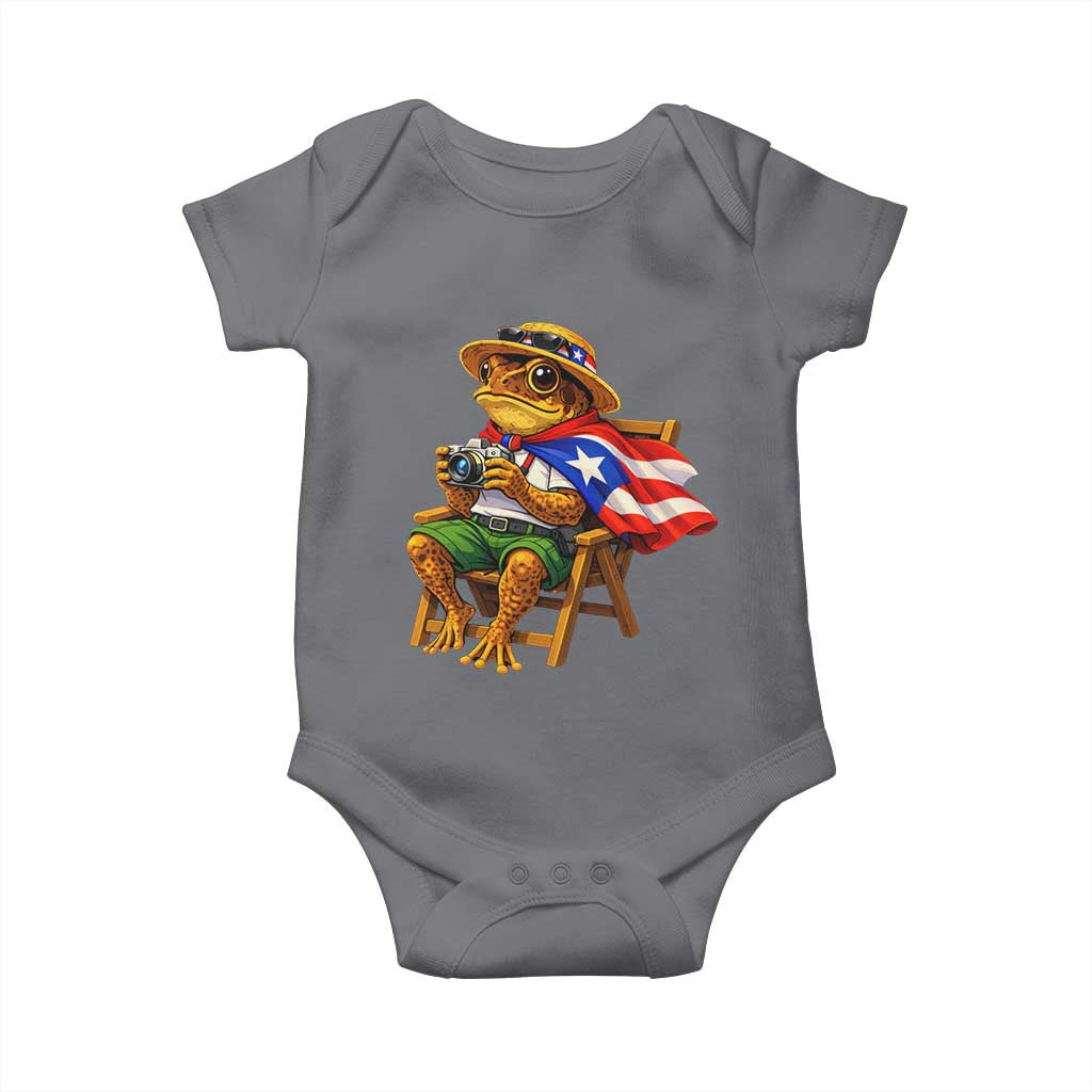 Funny Coqui Frog Puerto Rico Flag Baby Onesie Puerto Rican Taino Boricua Hispanic