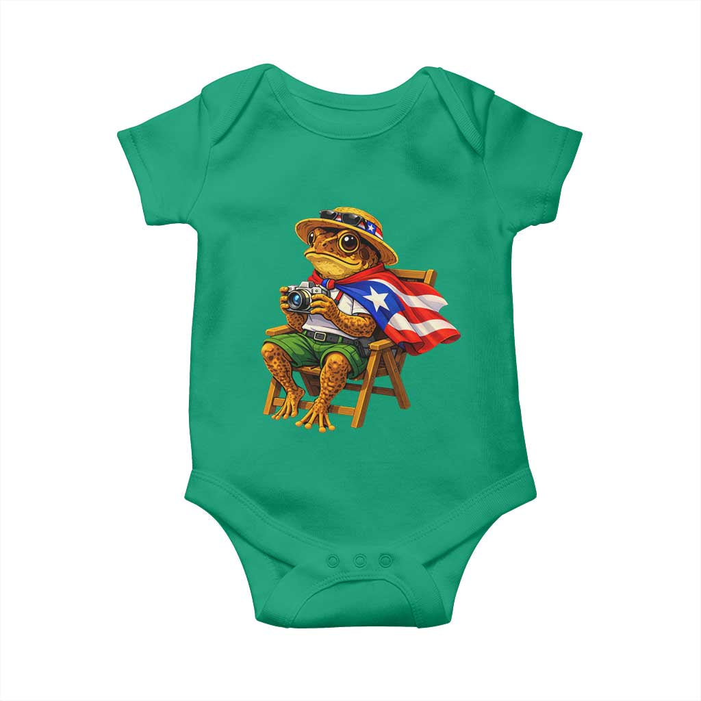 Funny Coqui Frog Puerto Rico Flag Baby Onesie Puerto Rican Taino Boricua Hispanic