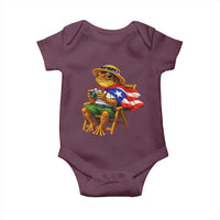 Funny Coqui Frog Puerto Rico Flag Baby Onesie Puerto Rican Taino Boricua Hispanic