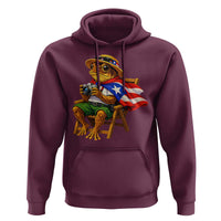Funny Coqui Frog Puerto Rico Flag Hoodie Puerto Rican Taino Boricua Hispanic