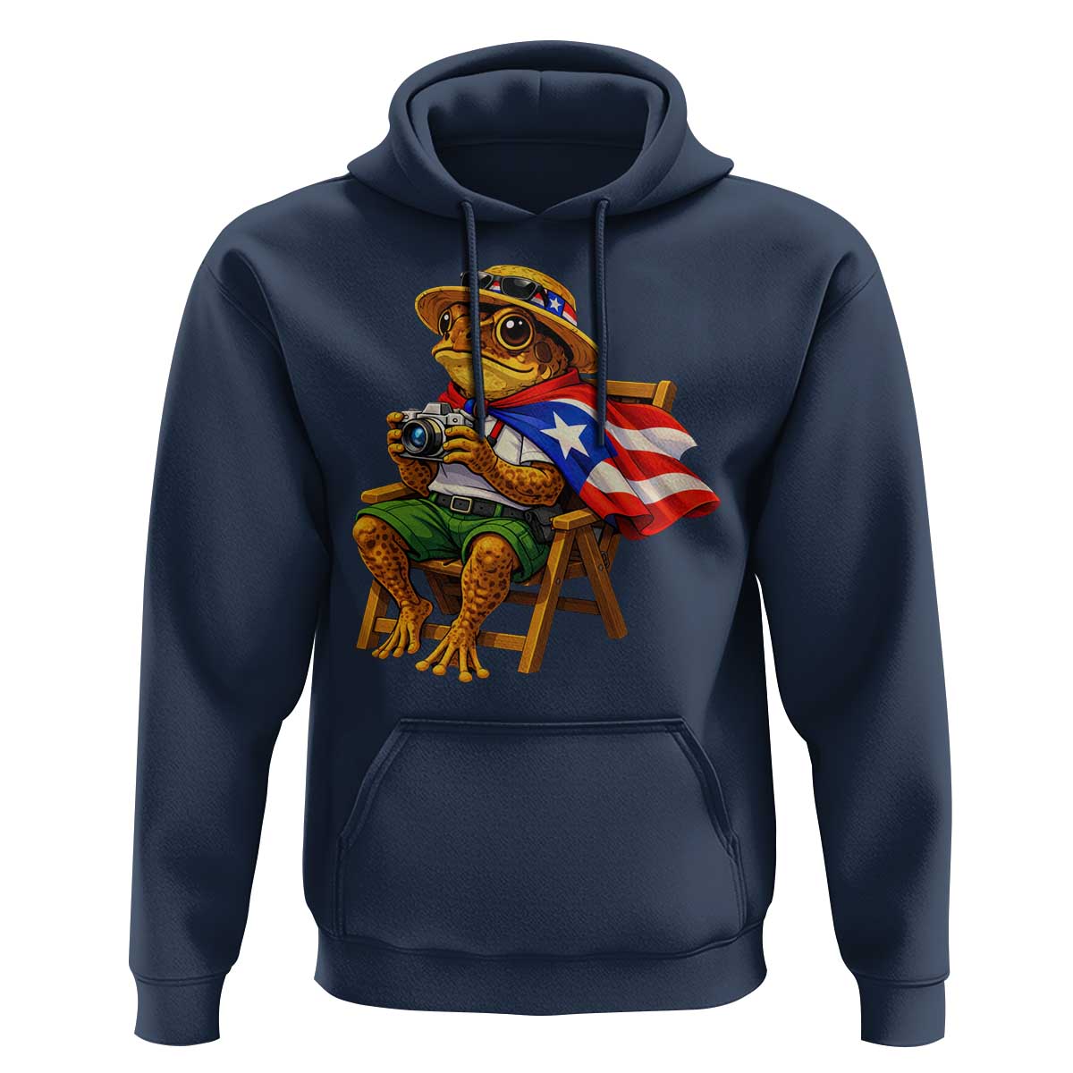 Funny Coqui Frog Puerto Rico Flag Hoodie Puerto Rican Taino Boricua Hispanic