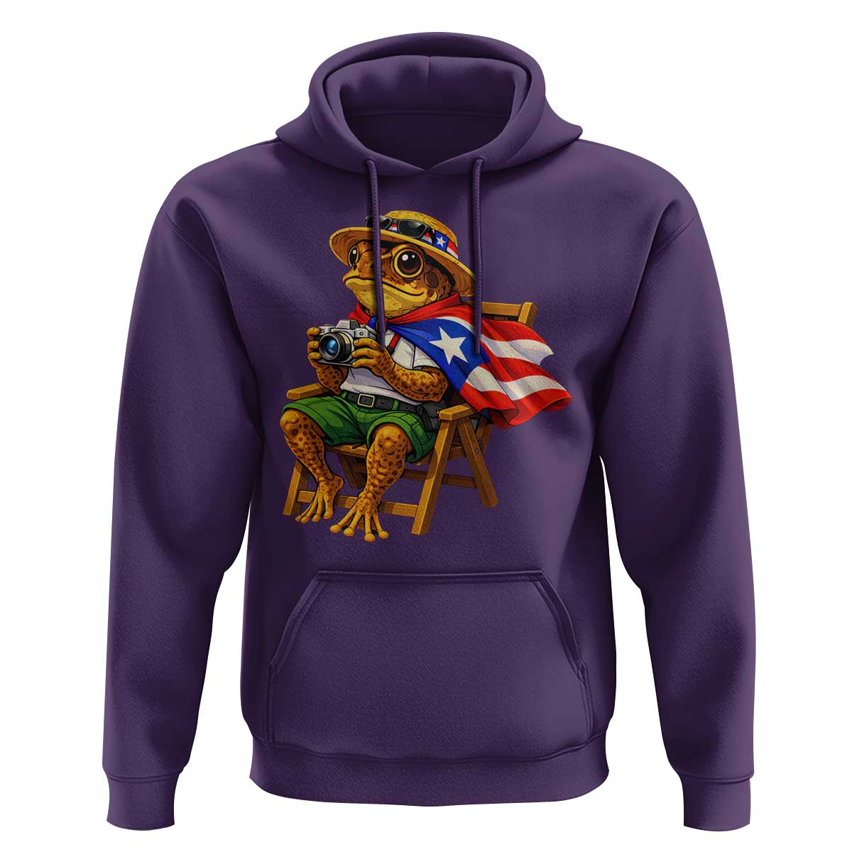 Funny Coqui Frog Puerto Rico Flag Hoodie Puerto Rican Taino Boricua Hispanic