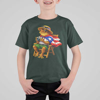 Funny Coqui Frog Puerto Rico Flag T Shirt For Kid Puerto Rican Taino Boricua Hispanic