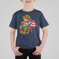 Funny Coqui Frog Puerto Rico Flag T Shirt For Kid Puerto Rican Taino Boricua Hispanic